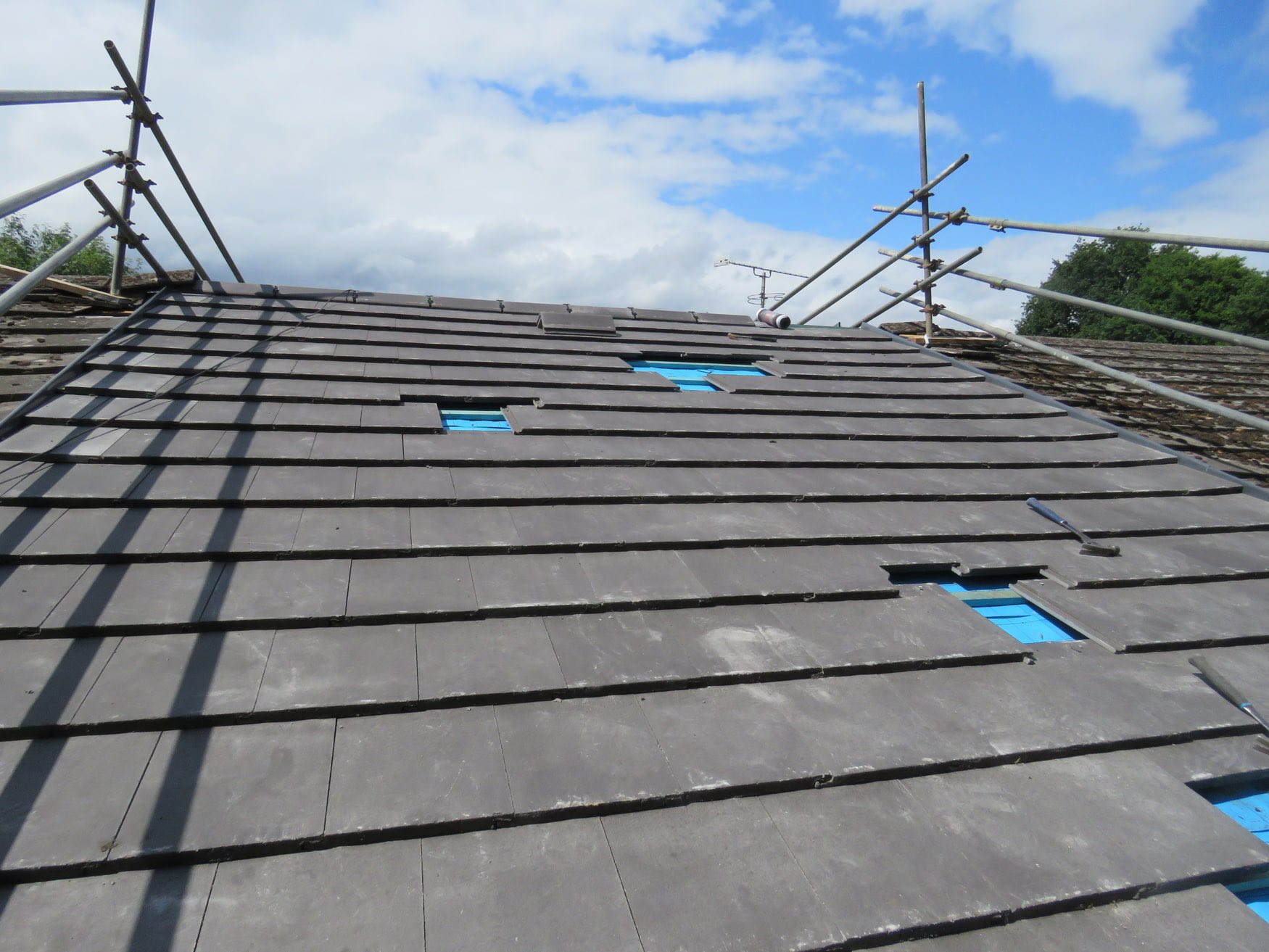 Natural slate roof repair in St Blazey
